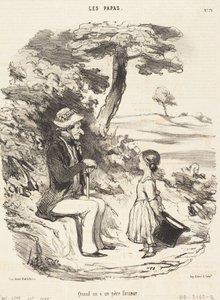 Når man har en spøgefuld far af Honoré Daumier