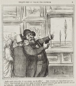 Skitse lavet i salonen af Daumier, nr. 6: Se bare hvilken degenereret og korrupt verden vi lever i. . . af Honoré Daumier