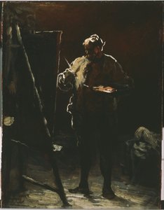 Maleren ved sit staffeli af Honoré Daumier