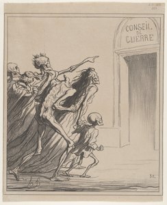 Vidnerne - Krigsrådet af Honoré Daumier