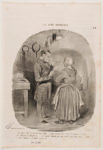 Æggeblommen er ikke pisket nok. af Honoré Daumier
