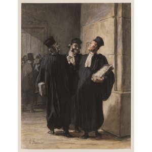 Tre advokater i samtale af Honoré Daumier