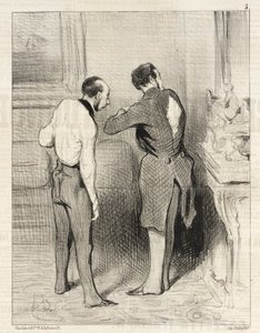 Dit tøj passer mig godt, jeg låner det af dig... af Honoré Daumier