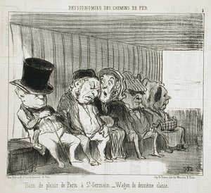 Udflugtstog fra Paris til Saint-Germain... af Honoré Daumier