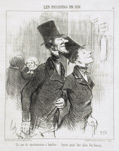 En dag med velgørenhedsforestilling! af Honoré Daumier