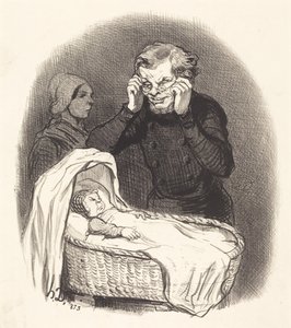 En glad far af Honoré Daumier