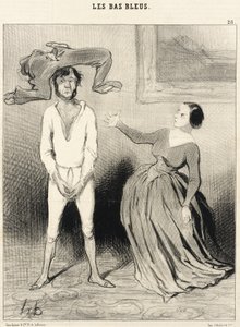 En kvinde som jeg... sy en knap på?... af Honoré Daumier