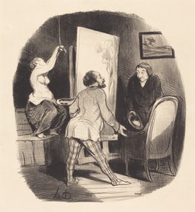 En svær stilling af Honoré Daumier
