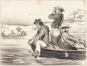 Et møde på åbent vand af Honoré Daumier
