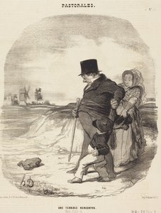 Et frygteligt møde af Honoré Daumier