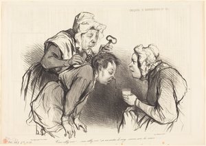 Bare vent og se!... Det vil standse blødningen... af Honoré Daumier