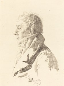 Portræt af en mand af Honore Jean Dubois Duperray