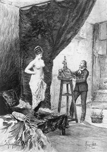 Illustration af Georges Cain (1856-1919) til kusine Bette, roman af Honore de Balzac (1799-1850) fra samlingen i flere bind med titlen Human Comedy, udgivet i 1900, Paris af Honore de Balzac