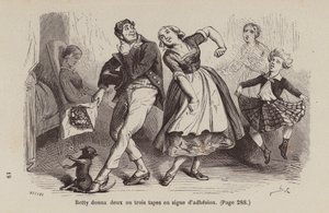 Illustration til Un Bon Petit Diable (kobberstik) af Horace (after) Castelli
