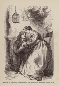 Illustration til Un Bon Petit Diable (kobberstik) af Horace (after) Castelli