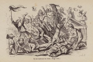Illustration til Un Bon Petit Diable (kobberstik) af Horace (after) Castelli
