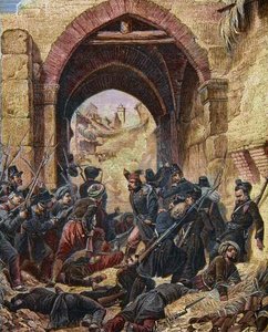 Belejringen af Constantine Algeriet i 1837 - Tilfangetagelse af Konstantin - Angreb af Konstantinporten - 13. oktober