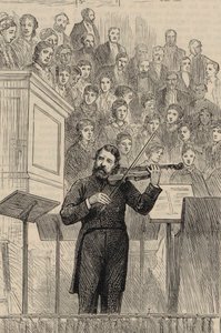 Portræt af violinisten og komponisten Joseph Joachim 1831-1907, 1877. af Horace Harral