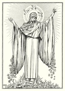 Illustration til Bjergprædikenen (kobberstik) af Horace J. Knowles
