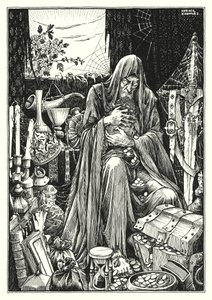 Illustration til Bjergprædikenen (kobberstik) af Horace J. Knowles