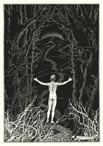 Illustration til Bjergprædikenen (kobberstik) af Horace J. Knowles