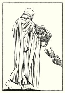 Illustration til Bjergprædikenen (kobberstik) af Horace J. Knowles