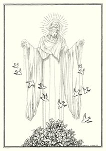 Illustration til Bjergprædikenen (kobberstik) af Horace J. Knowles