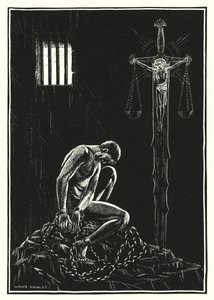 Illustration til Bjergprædikenen (kobberstik) af Horace J. Knowles