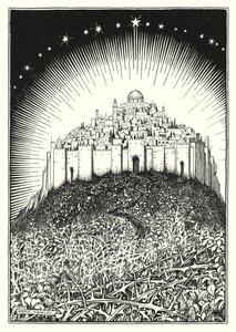 Illustration til Bjergprædikenen (kobberstik) af Horace J. Knowles
