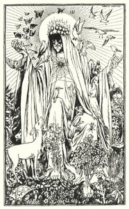 Rødbryst (litografi) af Horace J. Knowles