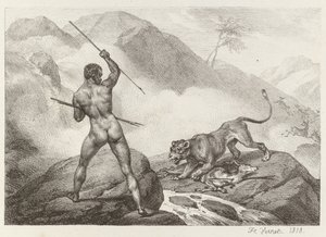 Afrikansk jæger Afrikansk jæger, 1818. af Emile Jean Horace Vernet