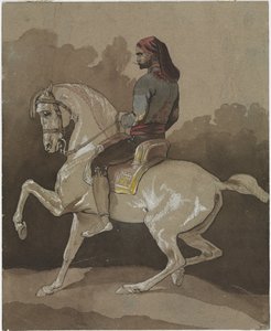 Araber til hest af Emile Jean Horace Vernet