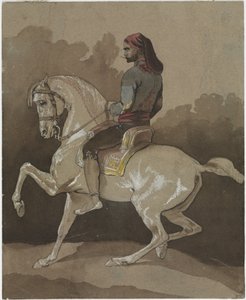 Araber til hest, ca. 1800 (pen, blæk, akvarel og gouache)