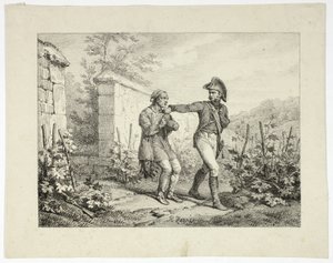 Anholdelse af en krybskytte af Emile Jean Horace Vernet