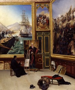 Bror Philippe kopierer portrættet af Marquis de Fontanes i Versailles-museet af Emile Jean Horace Vernet