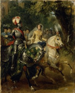 Kavalkade, ca 1842 af Emile Jean Horace Vernet