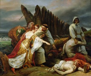 Edith finder liget af Harold, 1828. af Emile Jean Horace Vernet