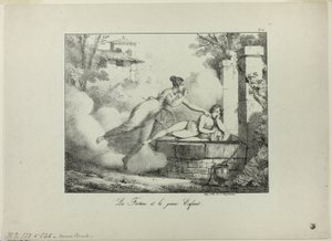 Fortune og det lille barn af Emile Jean Horace Vernet