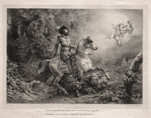 Henrik IV, konge af Frankrig. af Emile Jean Horace Vernet