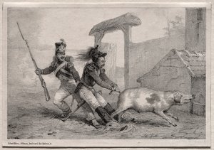 Marauders, hold fast af Emile Jean Horace Vernet