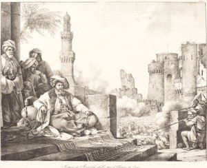 Massakren på Mameluk-oprørerne i Kairo Slot af Emile Jean Horace Vernet