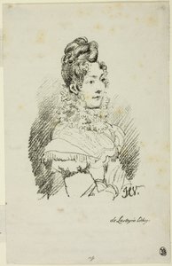 Portræt af Madame Perregaux af Emile Jean Horace Vernet