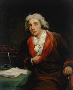 Portræt af digteren André Chénier 1762-1794, 1825. af Emile Jean Horace Vernet