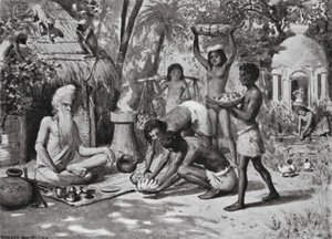 En eneboer i tider uden datoer (litografi) af Horace van Ruith