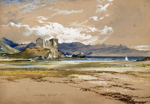 Knock Castle, Skye, ca. 1834 (akvarel)