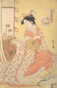 Ono no Komachi: Nummer to Sono ni, fra serien Stylish Parodies of the Six Poetic ..., 1790