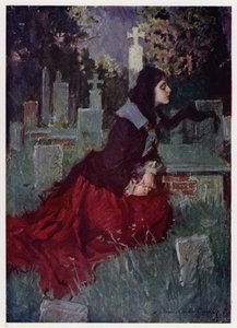 Illustration til Evangeline, A Tale of Arcadie, af Henry Wadsworth Longfellow (farve litho)