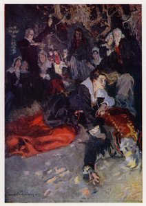 Illustration til Evangeline, A Tale of Arcadie, af Henry Wadsworth Longfellow (farve litho)