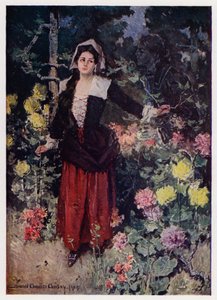 Illustration til Evangeline, A Tale of Arcadie, af Henry Wadsworth Longfellow (farve litho)