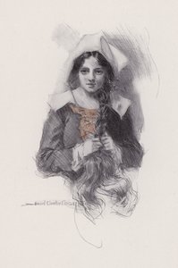 Illustration til Evangeline, A Tale of Arcadie, af Henry Wadsworth Longfellow (litho) af Howard Chandler (after) Christy